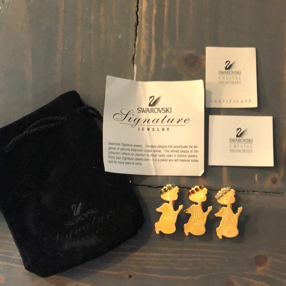 Vintage Swarovski Angel Pins
